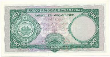 Mozambik 1976. (1961) 100E fekete "BANCO DE MOCAMBIQUE" felülbélyegzéssel T:AU
Mozambique...