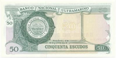 Mozambik 1976. (1970) 50E fekete "BANCO DE MOCAMBIQUE" felülbélyegzéssel T:AU
Mozambique ...