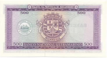 Mozambik 1976. (1967) 500E fekete "BANCO DE MOCAMBIQUE" felülbélyegzéssel T:AU
Mozambique...