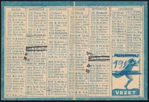 1927 Pesti Hírlap kártyanaptár