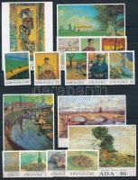 Van Gogh festmények sor + vágott blokksor, Van Gogh paintings set + imperforated block set