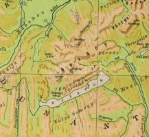cca 1950-1955 Magyarország hegyei és vizei, 1 : 1.500.000, kiadja: Honvéd Kiadó Intézet, Bp., Offset...