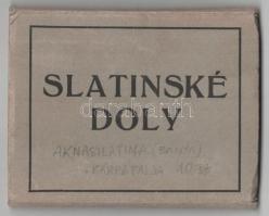 cca 1930 Aknaszlatina (Slatinské Doly), leporelló a bányáról, 9,5×7,5 cm