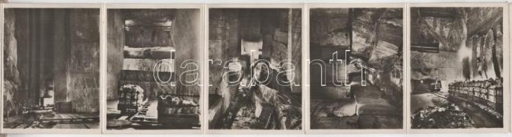 cca 1930 Aknaszlatina (Slatinské Doly), leporelló a bányáról, 9,5×7,5 cm