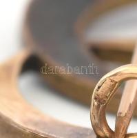 14K arany bross, gránát kövekkel ékítve, jelzett br 3,11 g, 30 mm