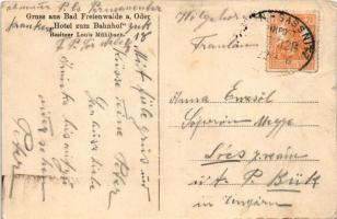 1936 Bad Freienwalde a. Oder, Hotel und Restaurant zum Bahnhof, Besitzer Louis Mühlbach, Niederlage ...