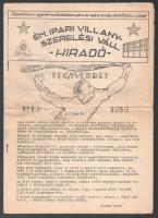 1959 Az ÉM. Ipari Villanyszerelési Vállalat híradója, benne emlékezésekkel a Tanácsköztársaságra