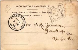 1906 Roma, Rome; Piazza S. Pietro e Basilica Vaticana / square, Sain Peter's Basilica, tram. li...