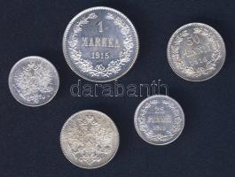 Finnország 1915-16. 25P Ag (2x), 50P Ag (2x), 1M Ag (1x) T:1/2,2+ Összesen 5db Ag!