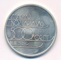 1989. 500Ft Ag "XVI. Téli Olimpia-Albertville 1992" T:BU kis patina Adamo EM111