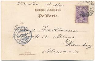 1901 Qingdao, Tsingtao, Tsingtau, Kiautschou Bay concession; Artilleri Fort Tsin-lau-kau aus Neudeut...