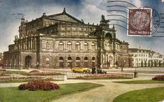 Dresden opera house with automobiles