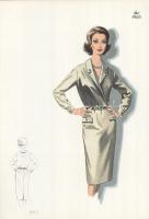 1966 3 db vintage női divatkép, ofszet nyomat, papír, 34x23,5 cm