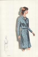 cca 1960 3 db vintage női divatkép, ofszet nyomat, papír, 34x23,5 cm