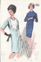 cca 1950-60 3 db Wemo Modes Internationales vintage divatkép, ofszet nyomat, papír, 32x21,5 cm