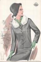 cca 1950-60 3 db Wemo Modes Internationales vintage divatkép, ofszet nyomat, papír, 32x21,5 cm