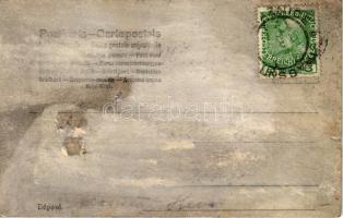 Sudomerice, Sudomierschitz; Scola / school, street view. Photo-Kunstanstalt Anitta. Art Nouveau flor...