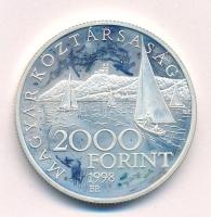 1998. 2000Ft Ag "Régi balatoni hajók II - Phoenix" T:AU (eredetileg PP) folt Adamo EM155