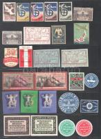 Régi levélzáró tétel nagyméretű berakólap 2 oldalán, közte Budapesti Nemzetközi Vásár témájúak