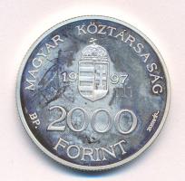 1997. 2000Ft Ag "Integráció az EU-ba-EURO I" T:AU (eredetileg PP) folt Adamo EM147