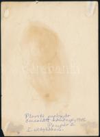 1916 A Ploiesti papírgyár szétlőtt kéménye, fotó, kis sérüléssel. 12,8x17,8 cm