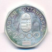 1999. 2000Ft Ag "A 2000. évforduló" T:AU (eredetileg PP) folt Adamo EM153