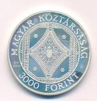 2002. 3000Ft Ag "200 éves az Országos Széchenyi Könyvtár" T:AU (eredetileg PP) homályos Ad...