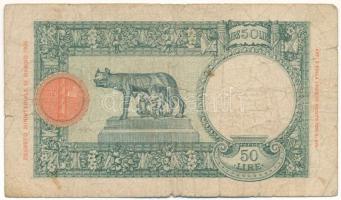 Olaszország 1938. 50L "N27 8270" T:VG
Italy 1938. 50 Lire "N27 8270" C:VG 
Kra...