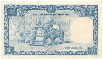 Mianmar / Burma DN (1958) 10K T:AU tűlyuk
Myanmar / Burma ND (1958) 10 Kyats C:AU pin holes
Krause...