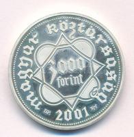 2001. 3000Ft Ag "Ezeréves a magyar pénzverés" T:AU (eredetileg PP) folt Adamo EM170