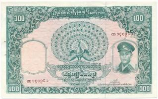 Mianmar / Burma DN (1958) 100K T:AU tűlyuk Myanmar / Burma ND (1958) 100 Kyats C:AU pin holes Krause P#51