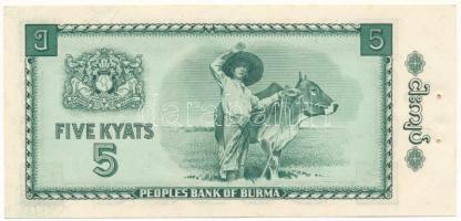 Mianmar / Burma DN (1965) 5K T:AU tűlyuk
Myanmar / Burma ND (1965) 5 Kyats C:AU pin holes
Krause P...