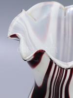 Carlo Moretti anyagában színezett váza, jelzés nélkül, hibátlan, m: 34 cm