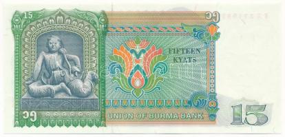 Mianmar / Burma DN (1986) 15K T:UNC
Myanmar / Burma ND (1986) 15 Kyats C:UNC
Krause P#62