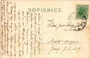 Kolín, general view, Czech folklore. Jana Sarfnbergra. Art Nouveau floral (EK)