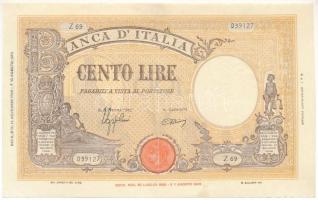 Olaszország 1944. 100L "Z 69 039127", "Azzolini és Urbini" T:F szép papír Italy 1944. 100 Lire "Z 69 039127", "Azzolini and Urbini" C:F fine paper Krause 67.