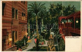 Cairo, Caire; Hotel du Nile. Jos. M. Lichtenstern Art Nouveau, litho (EK)