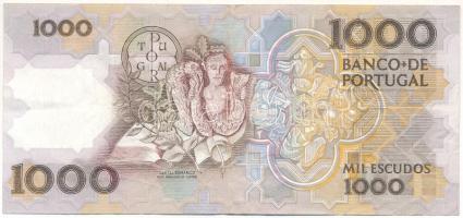 Portugália 1992. 1000Esc "7A98589363" T:F szép papír 
Portugal 1992. 1000 Escudos "7...