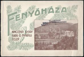 1910 Fenyőháza kincstári gyógyfürdő- és nyaralótelep, ismertető prospektus, borító leszakadt, sérült, 23p