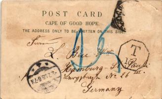 1898 (Vorläufer) Cape Town, St. George's Street, Post Office, Docks and Signal Hill. I. C. Hubr...