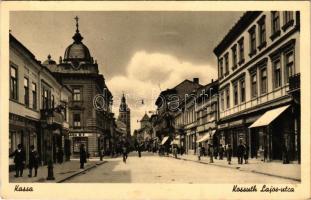 Kassa, Kosice; Kossuth Lajos utca, üzletek / street view, shops (fl)