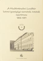 A Hadtörténelmi Levéltár katonaigazságügyi szerveinek, iratainak repertóriuma 1802-1991. Bp., é.n. Hadtörtélnemi Levéltár. Kiadói kartonált papírkötésben.