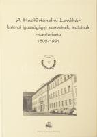 A Hadtörténelmi Levéltár katonaigazságügyi szerveinek, iratainak repertóriuma 1802-1991. Bp., é.n. Hadtörtélnemi Levéltár. 94p. Kiadói kartonált papírkötésben.