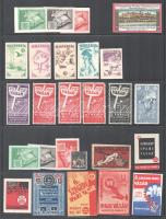 Régi levélzáró tétel nagyméretű berakólap 2 oldalán, közte Szegedi Ipari Vásár, "Magyarság"...