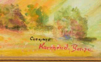 Körmendy-Barcza jelzéssel: Csesznek. Olaj, vászon. Dekoratív, kissé sérült fakeretben. 41×55,5 cm