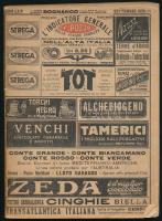 1928 L'indicatore generale delle strade ferrate - olasz vasúti menetrend, 200p