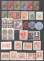 Régi levélzáró tétel nagyméretű berakólap 2 oldalán, közte Hadifénykép Kiállítás, 400 éves a Reformá...