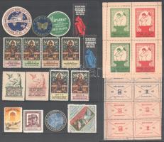 Régi levélzáró tétel 3 nagyméretű és 1 kisméretű berakólapon, közte Szegedi Szabadtéri Játékok, 1947...