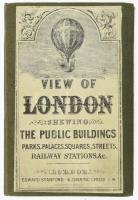 1859 The balloon view of London, The public buildings, parks, palaces, squeres, streets, railway stations & c., erősen szakadt, 68×115 cm