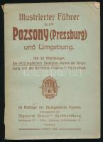 Illustrierter Führer durch Pozsony (Pressburg) und Umgebung. Mit 52 Abbildungen [...]. Pozsony, Sigmund Steiner's Buchhandlung. Kiadói papírkötés, térképmelléklet hiányzik, viseltes állapotban.